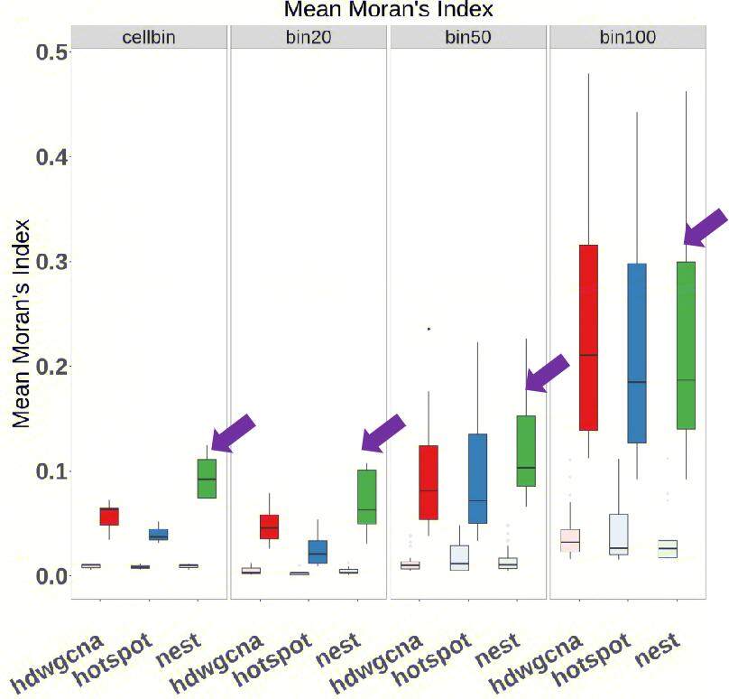 Figure 6 Spatialautocorrelaiton of different algorithms